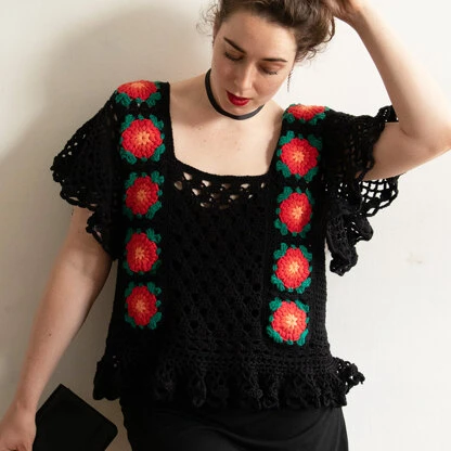 Paintbox Yarns Datura Bloom Top (Free) 5 Paintbox Yarns Datura Bloom Top (Free) - Image 3