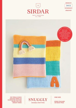 Sirdar 5415 Crochet Rainbow Waffle Stitch Blankets PDF 3 Sirdar 5415 Crochet Rainbow Waffle Stitch Blankets PDF